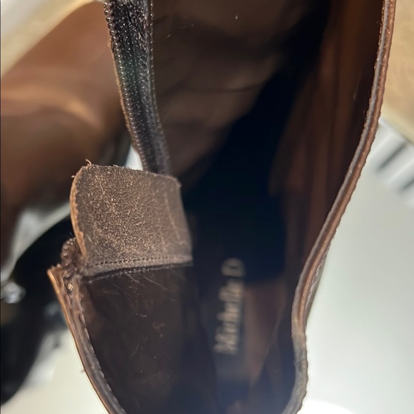 Michelle D Chocolate Brown Heeled Boots - Picture 4 of 6